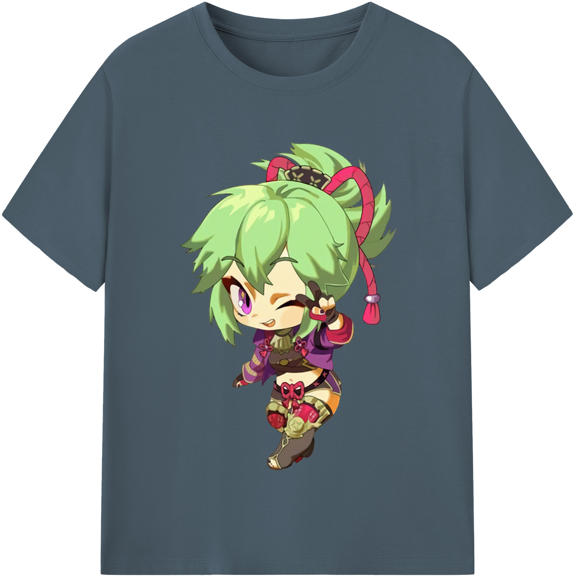 げんし神  久岐忍 くき しのぶ genshin Kuki Shinobu 綿100％半袖Tシャツ（フロントプリント）